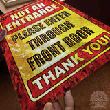 1020.dogs In Yard Do Not Enter Metal Tin Sign, 12x18 in, Indoor/Outdoor Decorative Sign - a4