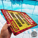 1020.dogs In Yard Do Not Enter Metal Tin Sign, 12x18 in, Indoor/Outdoor Decorative Sign - a4