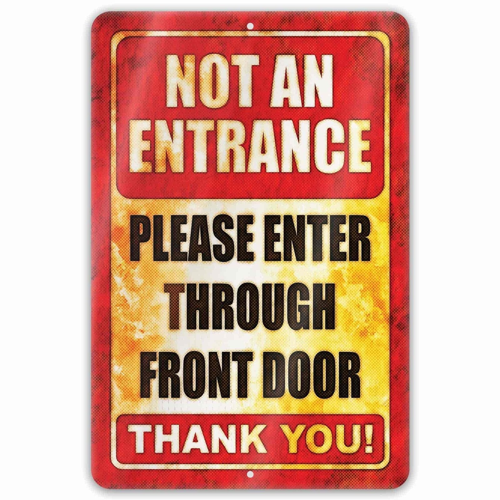 1020.dogs In Yard Do Not Enter Metal Tin Sign, 12x18 in, Indoor/Outdoor Decorative Sign - a4