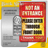 1020.dogs In Yard Do Not Enter Metal Tin Sign, 12x18 in, Indoor/Outdoor Decorative Sign - a4