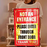 1020.dogs In Yard Do Not Enter Metal Tin Sign, 12x18 in, Indoor/Outdoor Decorative Sign - a4