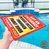 1020.dogs In Yard Do Not Enter Metal Tin Sign, 12x18 in, Indoor/Outdoor Decorative Sign - a4