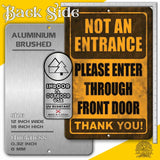 1020.dogs In Yard Do Not Enter Metal Tin Sign, 12x18 in, Indoor/Outdoor Decorative Sign - a4