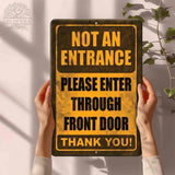 1020.dogs In Yard Do Not Enter Metal Tin Sign, 12x18 in, Indoor/Outdoor Decorative Sign - a4