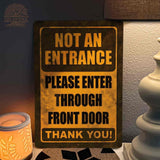 1020.dogs In Yard Do Not Enter Metal Tin Sign, 12x18 in, Indoor/Outdoor Decorative Sign - a4