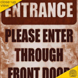 1020.dogs In Yard Do Not Enter Metal Tin Sign, 12x18 in, Indoor/Outdoor Decorative Sign - a4