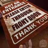 1020.dogs In Yard Do Not Enter Metal Tin Sign, 12x18 in, Indoor/Outdoor Decorative Sign - a4