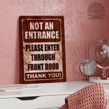 1020.dogs In Yard Do Not Enter Metal Tin Sign, 12x18 in, Indoor/Outdoor Decorative Sign - a4