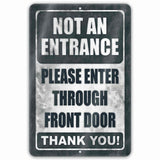 1020.dogs In Yard Do Not Enter Metal Tin Sign, 12x18 in, Indoor/Outdoor Decorative Sign - a4