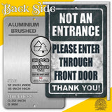 1020.dogs In Yard Do Not Enter Metal Tin Sign, 12x18 in, Indoor/Outdoor Decorative Sign - a4