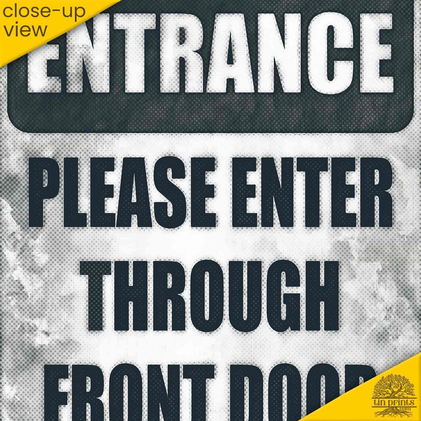 1020.dogs In Yard Do Not Enter Metal Tin Sign, 12x18 in, Indoor/Outdoor Decorative Sign - a4