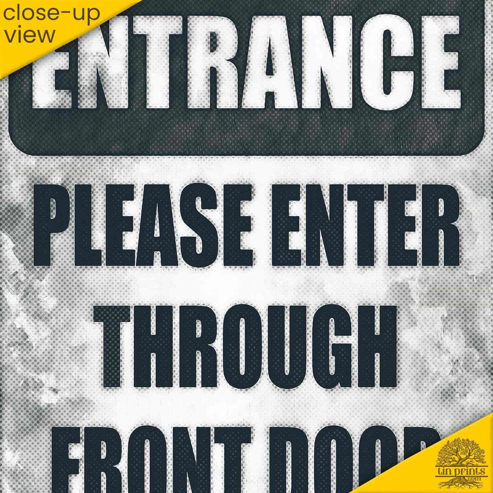 1020.dogs In Yard Do Not Enter Metal Tin Sign, 12x18 in, Indoor/Outdoor Decorative Sign - a4