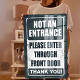 1020.dogs In Yard Do Not Enter Metal Tin Sign, 12x18 in, Indoor/Outdoor Decorative Sign - a4