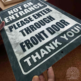 1020.dogs In Yard Do Not Enter Metal Tin Sign, 12x18 in, Indoor/Outdoor Decorative Sign - a4