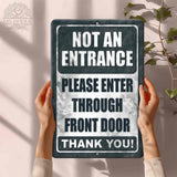 1020.dogs In Yard Do Not Enter Metal Tin Sign, 12x18 in, Indoor/Outdoor Decorative Sign - a4