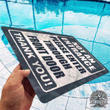 1020.dogs In Yard Do Not Enter Metal Tin Sign, 12x18 in, Indoor/Outdoor Decorative Sign - a4