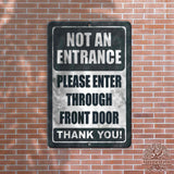 1020.dogs In Yard Do Not Enter Metal Tin Sign, 12x18 in, Indoor/Outdoor Decorative Sign - a4