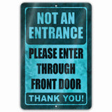 1020.dogs In Yard Do Not Enter Metal Tin Sign, 12x18 in, Indoor/Outdoor Decorative Sign - a4