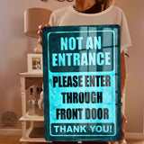 1020.dogs In Yard Do Not Enter Metal Tin Sign, 12x18 in, Indoor/Outdoor Decorative Sign - a4