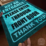 1020.dogs In Yard Do Not Enter Metal Tin Sign, 12x18 in, Indoor/Outdoor Decorative Sign - a4