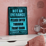 1020.dogs In Yard Do Not Enter Metal Tin Sign, 12x18 in, Indoor/Outdoor Decorative Sign - a4