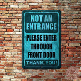 1020.dogs In Yard Do Not Enter Metal Tin Sign, 12x18 in, Indoor/Outdoor Decorative Sign - a4