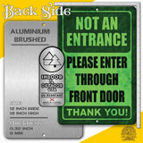 1020.dogs In Yard Do Not Enter Metal Tin Sign, 12x18 in, Indoor/Outdoor Decorative Sign - a4