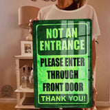 1020.dogs In Yard Do Not Enter Metal Tin Sign, 12x18 in, Indoor/Outdoor Decorative Sign - a4