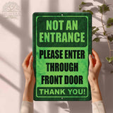 1020.dogs In Yard Do Not Enter Metal Tin Sign, 12x18 in, Indoor/Outdoor Decorative Sign - a4