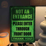 1020.dogs In Yard Do Not Enter Metal Tin Sign, 12x18 in, Indoor/Outdoor Decorative Sign - a4