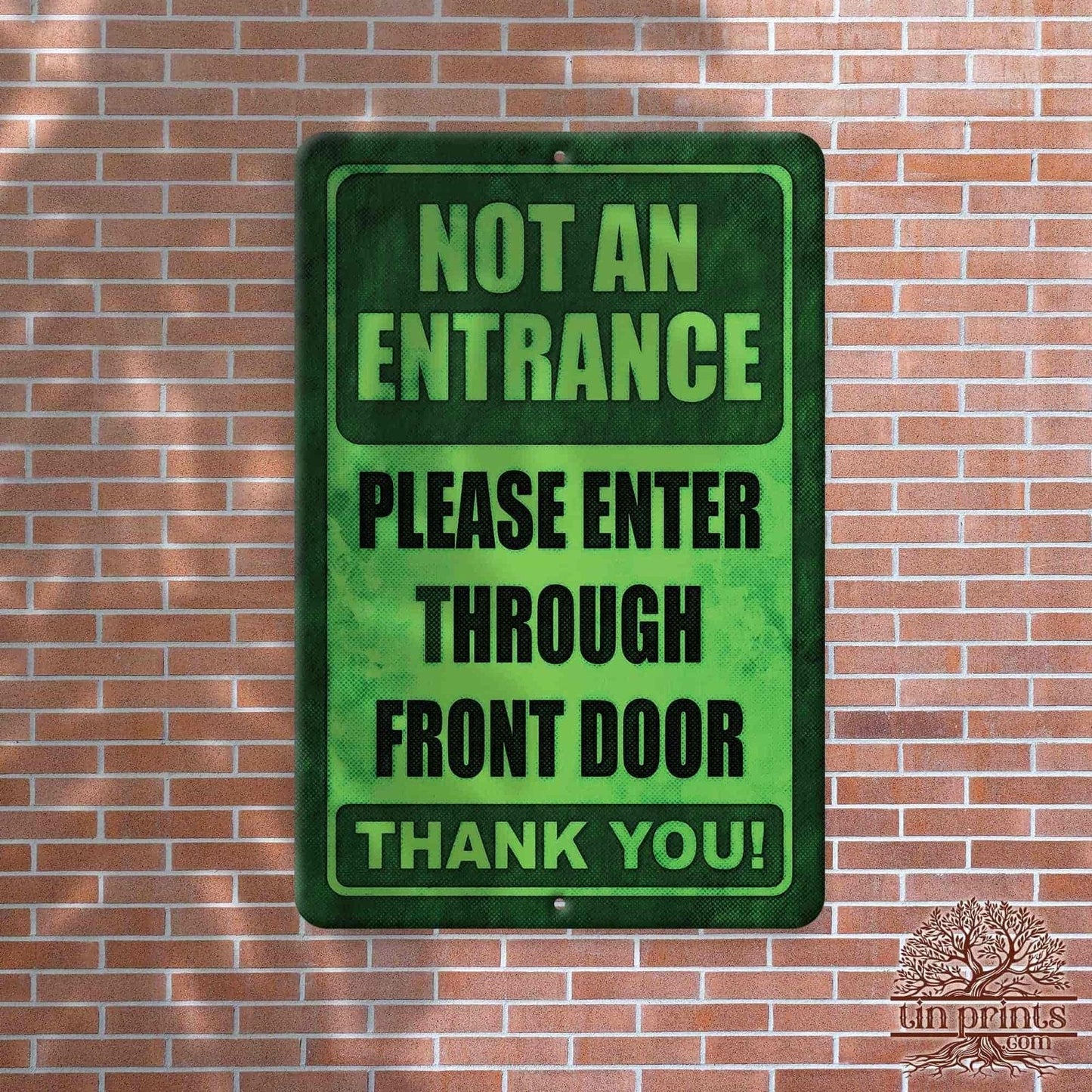 1020.dogs In Yard Do Not Enter Metal Tin Sign, 12x18 in, Indoor/Outdoor Decorative Sign - a4