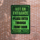 1020.dogs In Yard Do Not Enter Metal Tin Sign, 12x18 in, Indoor/Outdoor Decorative Sign - a4