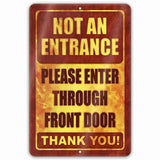 1020.dogs In Yard Do Not Enter Metal Tin Sign, 12x18 in, Indoor/Outdoor Decorative Sign - a4