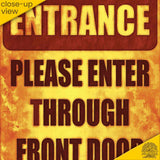 1020.dogs In Yard Do Not Enter Metal Tin Sign, 12x18 in, Indoor/Outdoor Decorative Sign - a4