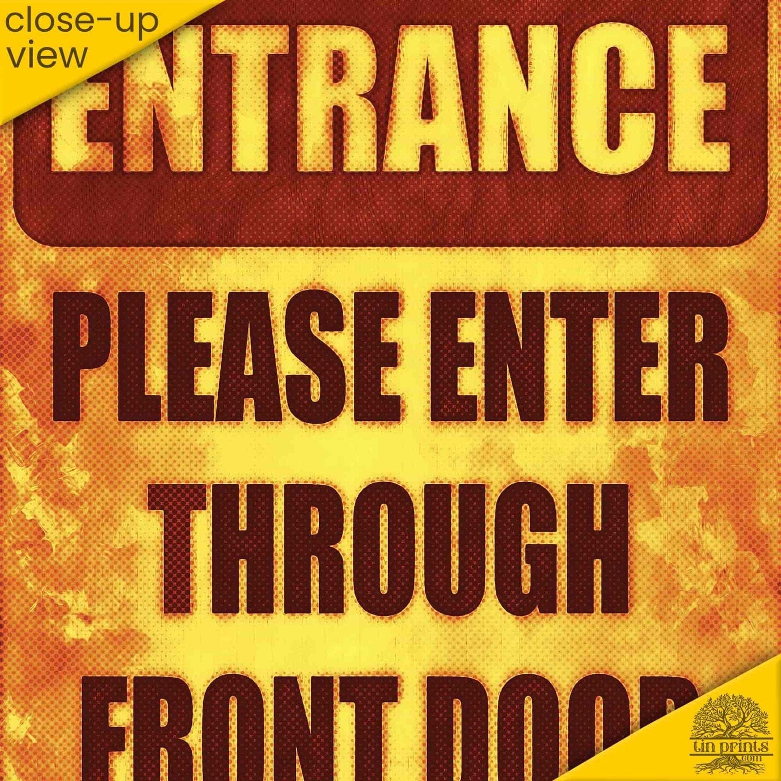 1020.dogs In Yard Do Not Enter Metal Tin Sign, 12x18 in, Indoor/Outdoor Decorative Sign - a4