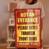 1020.dogs In Yard Do Not Enter Metal Tin Sign, 12x18 in, Indoor/Outdoor Decorative Sign - a4