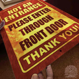 1020.dogs In Yard Do Not Enter Metal Tin Sign, 12x18 in, Indoor/Outdoor Decorative Sign - a4