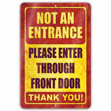 1020.dogs In Yard Do Not Enter Metal Tin Sign, 12x18 in, Indoor/Outdoor Decorative Sign - a4