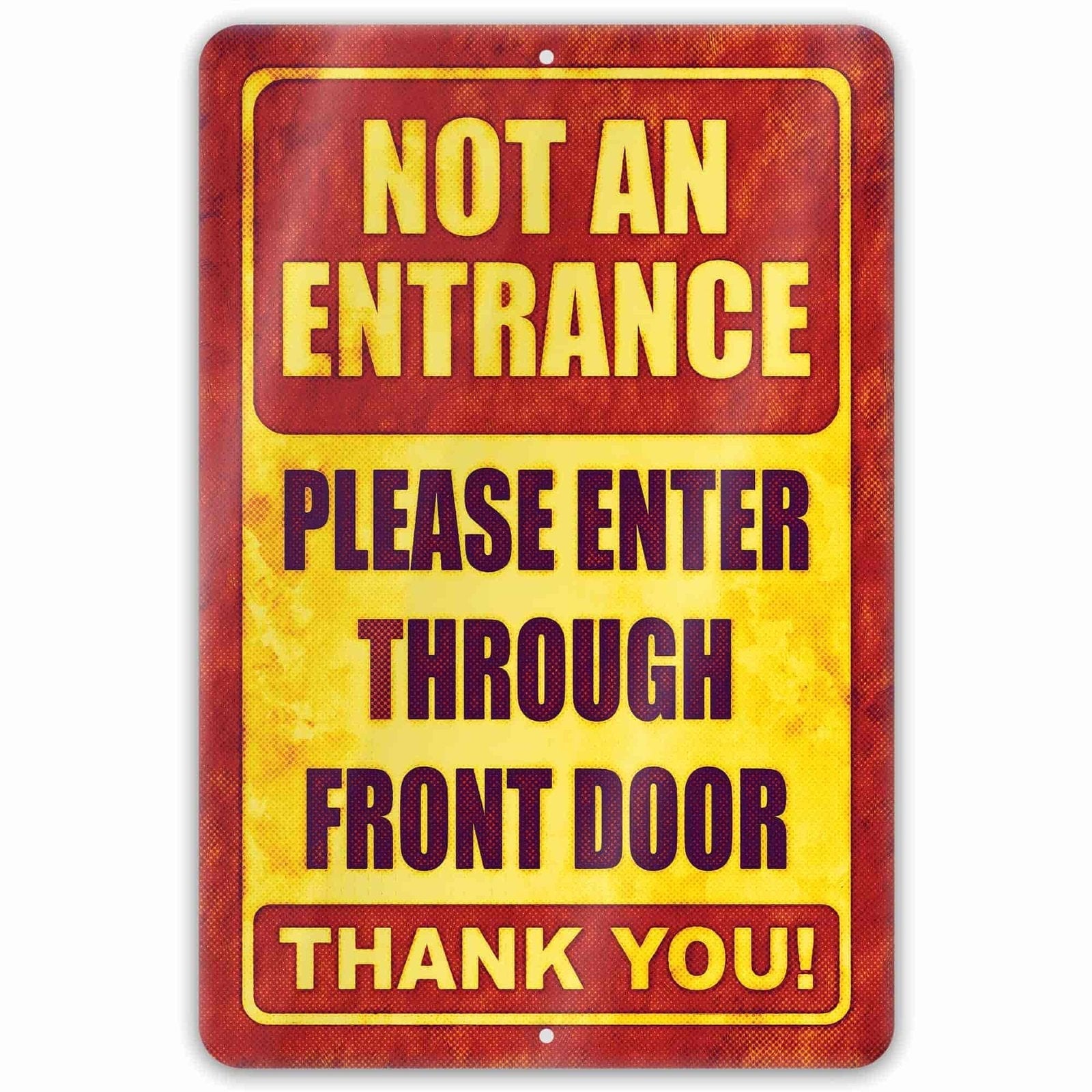 1020.dogs In Yard Do Not Enter Metal Tin Sign, 12x18 in, Indoor/Outdoor Decorative Sign - a4