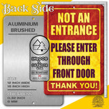 1020.dogs In Yard Do Not Enter Metal Tin Sign, 12x18 in, Indoor/Outdoor Decorative Sign - a4