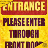 1020.dogs In Yard Do Not Enter Metal Tin Sign, 12x18 in, Indoor/Outdoor Decorative Sign - a4