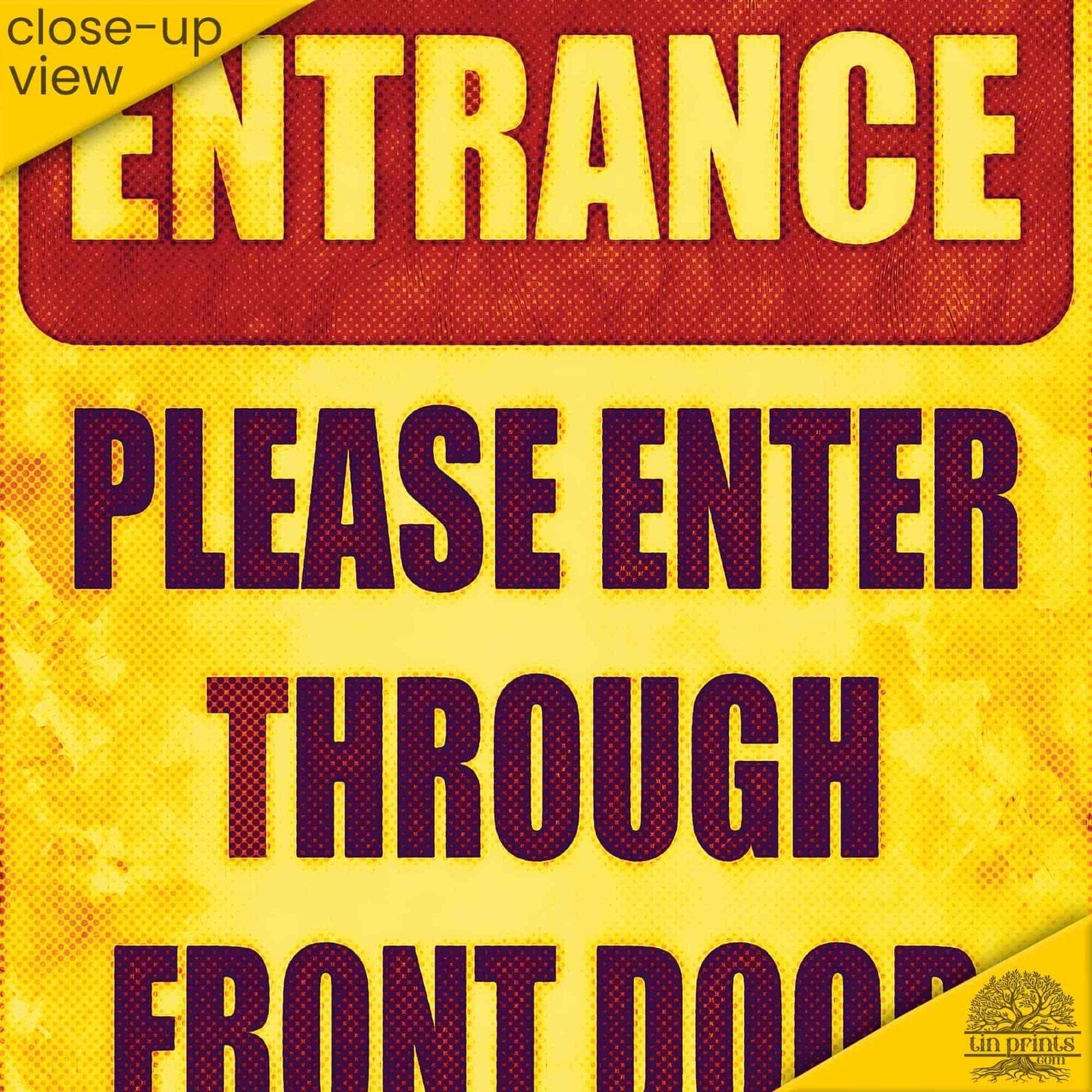 1020.dogs In Yard Do Not Enter Metal Tin Sign, 12x18 in, Indoor/Outdoor Decorative Sign - a4