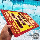 1020.dogs In Yard Do Not Enter Metal Tin Sign, 12x18 in, Indoor/Outdoor Decorative Sign - a4