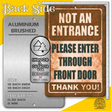 1020.dogs In Yard Do Not Enter Metal Tin Sign, 12x18 in, Indoor/Outdoor Decorative Sign - a4