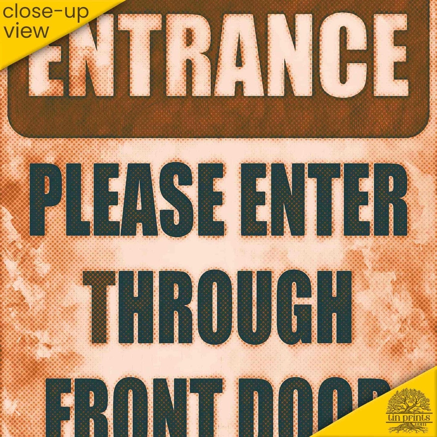 1020.dogs In Yard Do Not Enter Metal Tin Sign, 12x18 in, Indoor/Outdoor Decorative Sign - a4