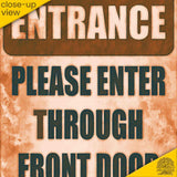 1020.dogs In Yard Do Not Enter Metal Tin Sign, 12x18 in, Indoor/Outdoor Decorative Sign - a4