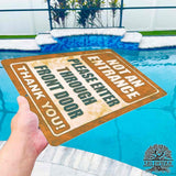 1020.dogs In Yard Do Not Enter Metal Tin Sign, 12x18 in, Indoor/Outdoor Decorative Sign - a4