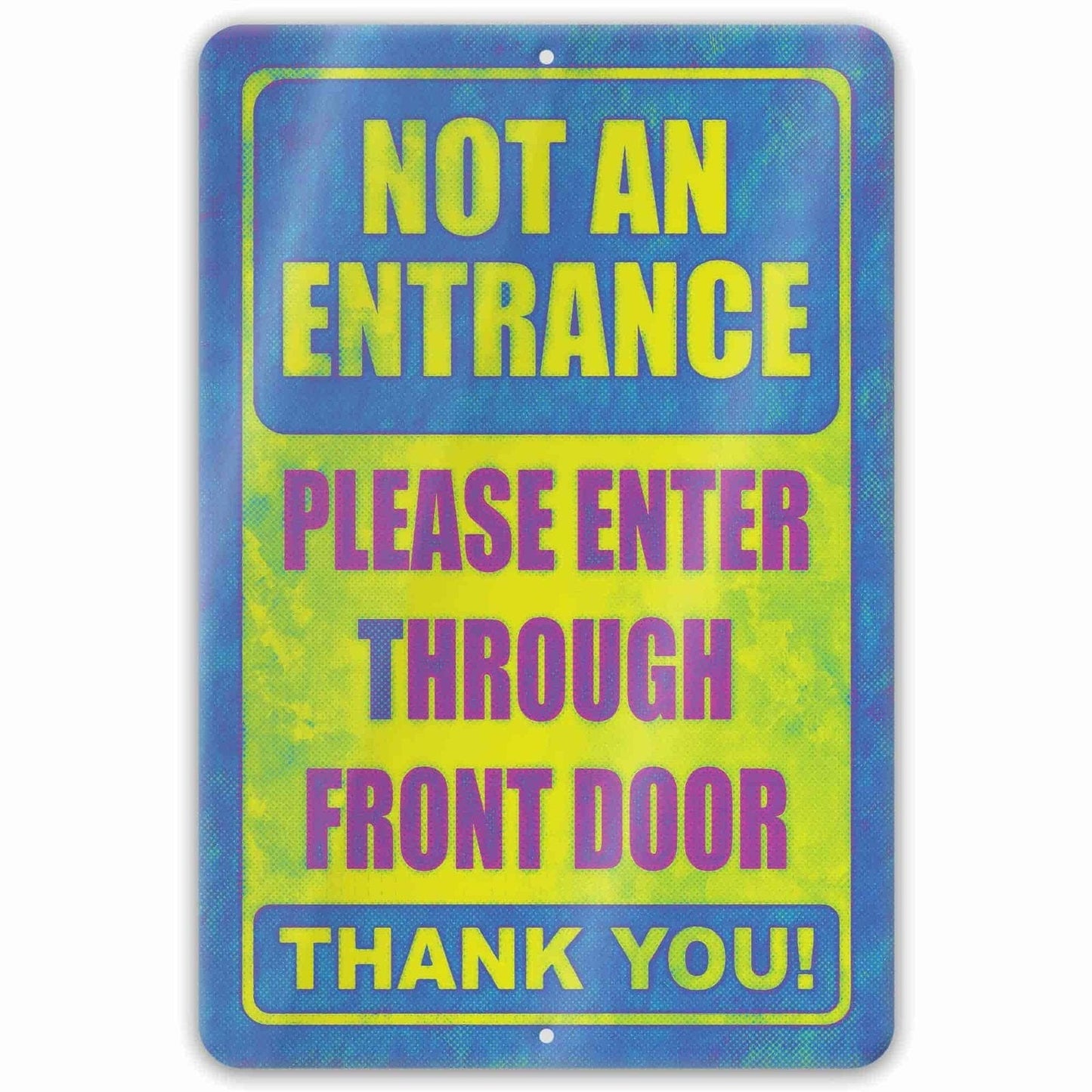 1020.dogs In Yard Do Not Enter Metal Tin Sign, 12x18 in, Indoor/Outdoor Decorative Sign - a4