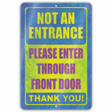 1020.dogs In Yard Do Not Enter Metal Tin Sign, 12x18 in, Indoor/Outdoor Decorative Sign - a4