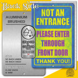 1020.dogs In Yard Do Not Enter Metal Tin Sign, 12x18 in, Indoor/Outdoor Decorative Sign - a4